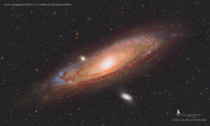 TS-Photoline 60/360 ; Sky-Watcher EQ6-R Pro; ZWO Guidescope Mini 30mm: ZWO Asi120MC; Kamera: Omegon veTEC571C; Filter: Optolong L-eXtreme 2″; mini PC mit Stellarium / N.I.N.A / SharpCap und PHD2