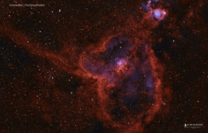 Equipment: TS-Photoline 60/360; Sky-Watcher EQ6-R Pro; Kamera: Omegon veTEC571C; Guidingscope: Omegon 50/200 mm; Guidingcam: Omegon GUIDE 2000C; mini PC-Stick mit Stellarium / N.I.N.A / SharpCap und PHD2